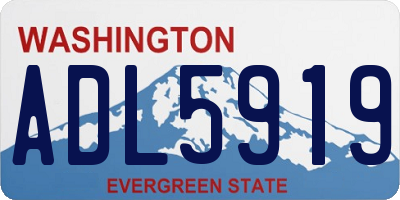 WA license plate ADL5919