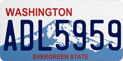 WA license plate ADL5959
