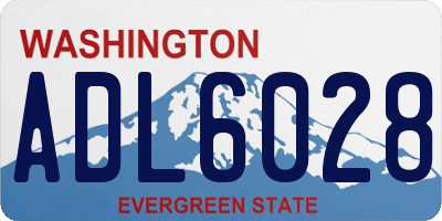 WA license plate ADL6028
