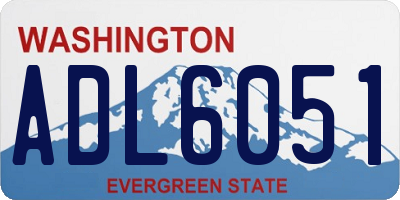 WA license plate ADL6051