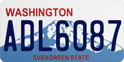 WA license plate ADL6087