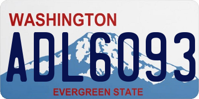 WA license plate ADL6093