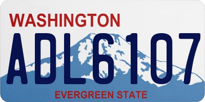 WA license plate ADL6107