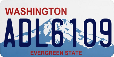 WA license plate ADL6109