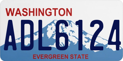 WA license plate ADL6124