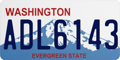 WA license plate ADL6143