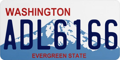 WA license plate ADL6166