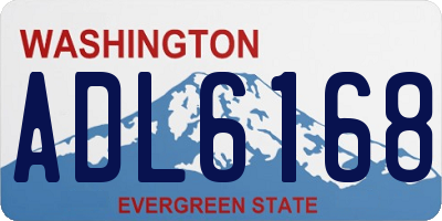 WA license plate ADL6168