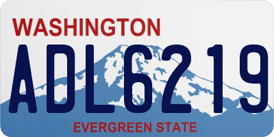 WA license plate ADL6219
