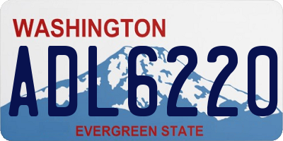 WA license plate ADL6220
