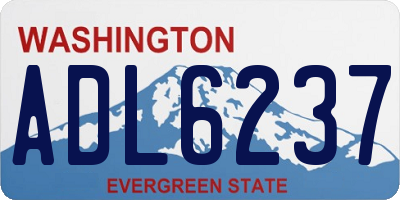 WA license plate ADL6237