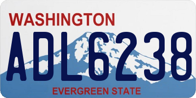 WA license plate ADL6238