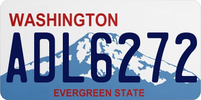 WA license plate ADL6272