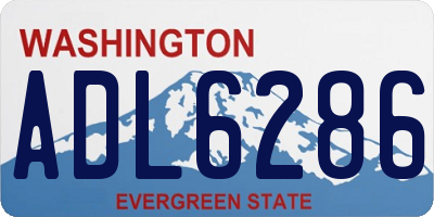 WA license plate ADL6286