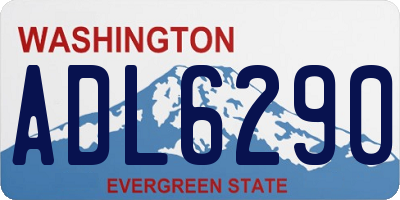 WA license plate ADL6290