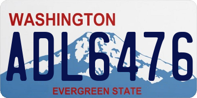 WA license plate ADL6476