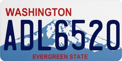 WA license plate ADL6520