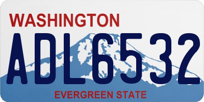 WA license plate ADL6532