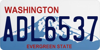 WA license plate ADL6537