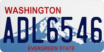 WA license plate ADL6546