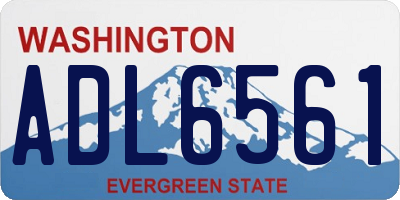 WA license plate ADL6561
