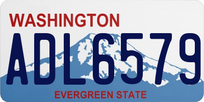 WA license plate ADL6579
