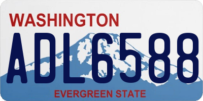 WA license plate ADL6588