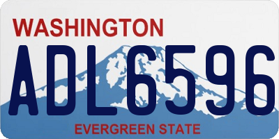 WA license plate ADL6596