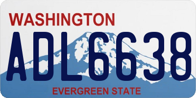WA license plate ADL6638