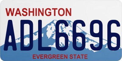 WA license plate ADL6696