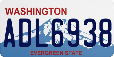 WA license plate ADL6938
