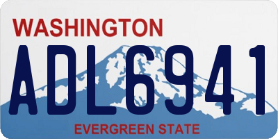 WA license plate ADL6941