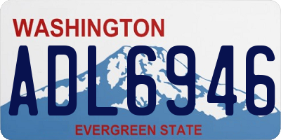 WA license plate ADL6946