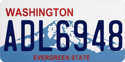 WA license plate ADL6948