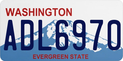 WA license plate ADL6970