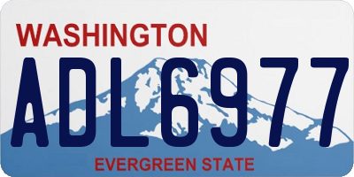 WA license plate ADL6977