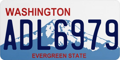 WA license plate ADL6979