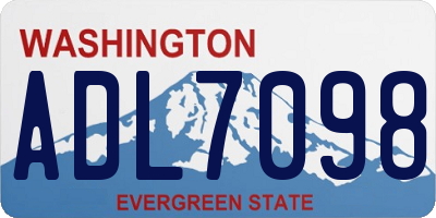 WA license plate ADL7098
