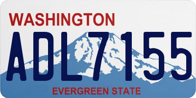WA license plate ADL7155