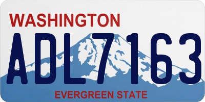 WA license plate ADL7163