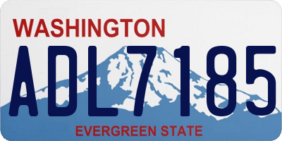 WA license plate ADL7185