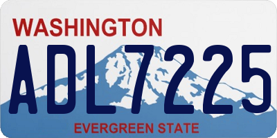 WA license plate ADL7225