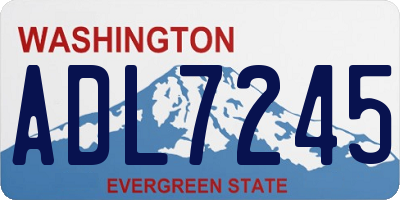 WA license plate ADL7245
