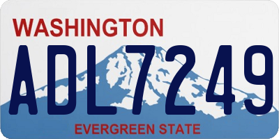 WA license plate ADL7249