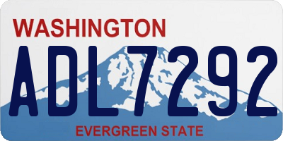 WA license plate ADL7292