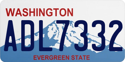 WA license plate ADL7332