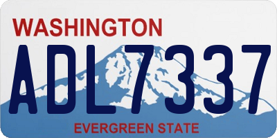 WA license plate ADL7337