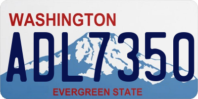 WA license plate ADL7350