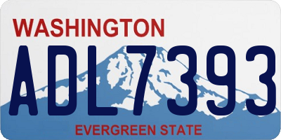 WA license plate ADL7393