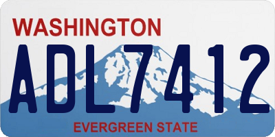 WA license plate ADL7412